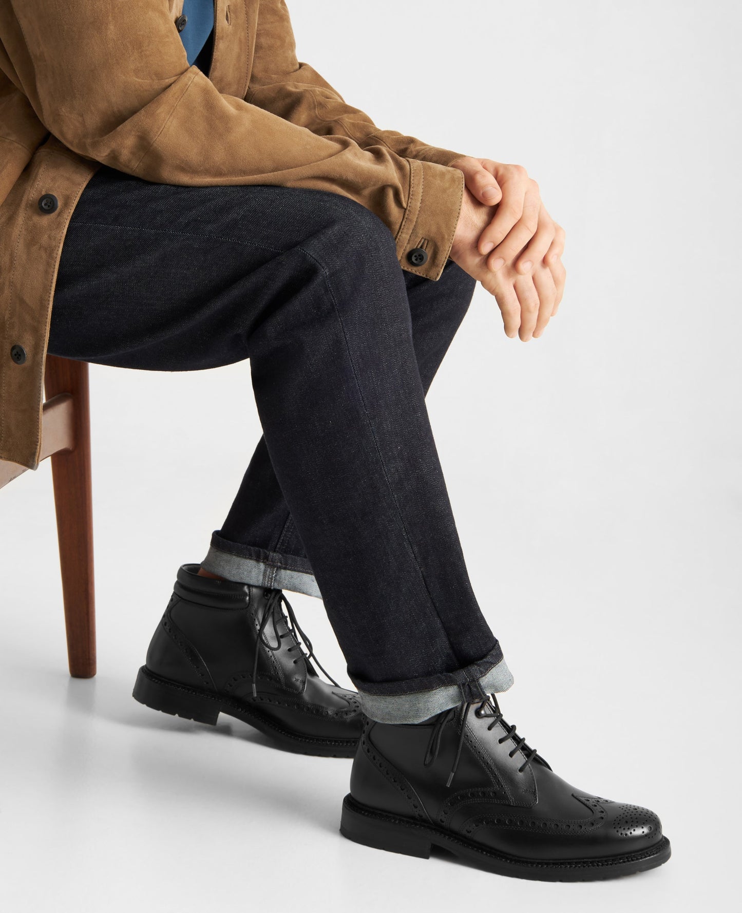 Janosh K Full Brogue BC - Schwarz